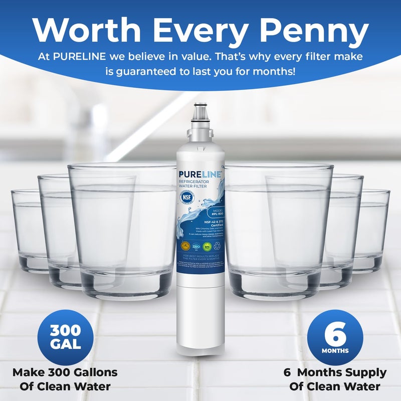 Pureline EDR5RXD1, 4396508 Replacement for Whirlpool 4396508, EDR5RXD1, EveryDrop Filter 5, Refrigerator Water Filter - Reduces Bad Taste & Odor - Image 5